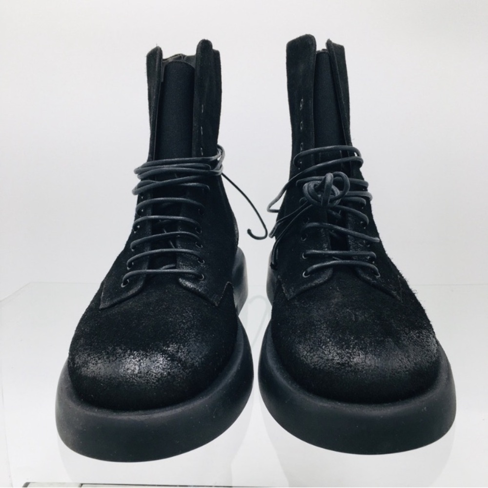 Marsell Black Suede Combat Boots - Picture 3 of 15